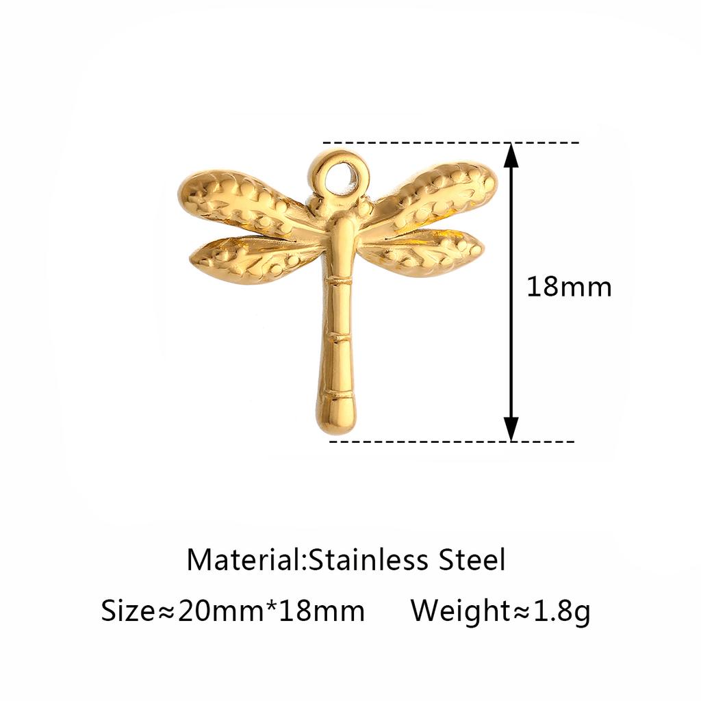 3Pcs Rose Flower/Daisy/Clover/Bee/Butterfly Charms Stainless Steel Pendant DIY Necklace Bracelet Earring Jewelry Making Finding