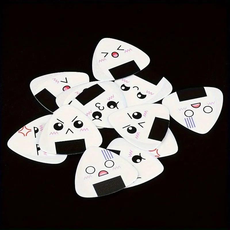 Guitar picks 12 pcs 0.71mm, double-sided printing with unique patterns (12 designs), set of acoustic, electric guitar and ukulele, for children and