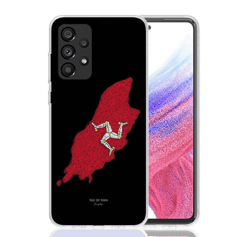 Isle of Man Coat of Arms Phone Case for Samsung Galaxy A17 A16 A15 A14 A13 A57 A56 A55 A54 A53 A37 A36 A35 A34 A33 A26 A25 A24 A