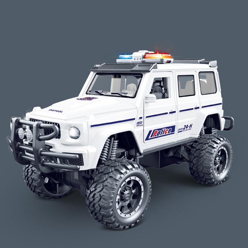Car Children Police Toy  Inertia Car Model With Lighting And Sound Function