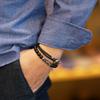Jbans Classic Jade Cut Point Onyx Bracelet (C1801-Ac412Bk)