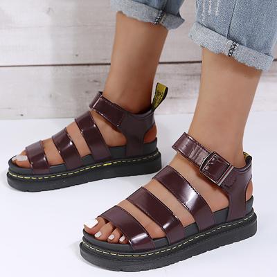 Spring and Summer Footwear Plus Size Women's Shoes Sandals Round Soft Bottom Flat Bottom Beach Shoes