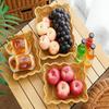 Multistyles Imitation Rattan Fruit Plate Retro Woven Handheld Creative House Candy Packaging Creative Household Storage Baskets