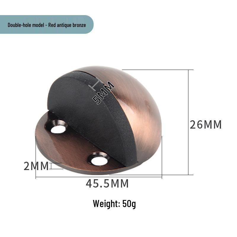 Stainless Steel Magnetic Door Stopper - Punch-Free, Anti-Collision, Rubber Top Limiter