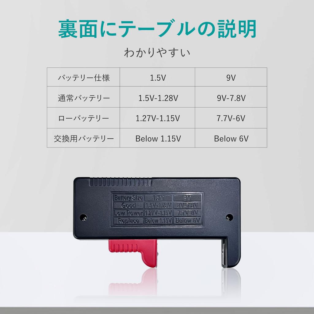 Dlyfull Battery AA Battery Compatible with and 9V Alkaline Button No Power Supply Easy Battery Level Measurement Checker, Checker, D, C, AAA,