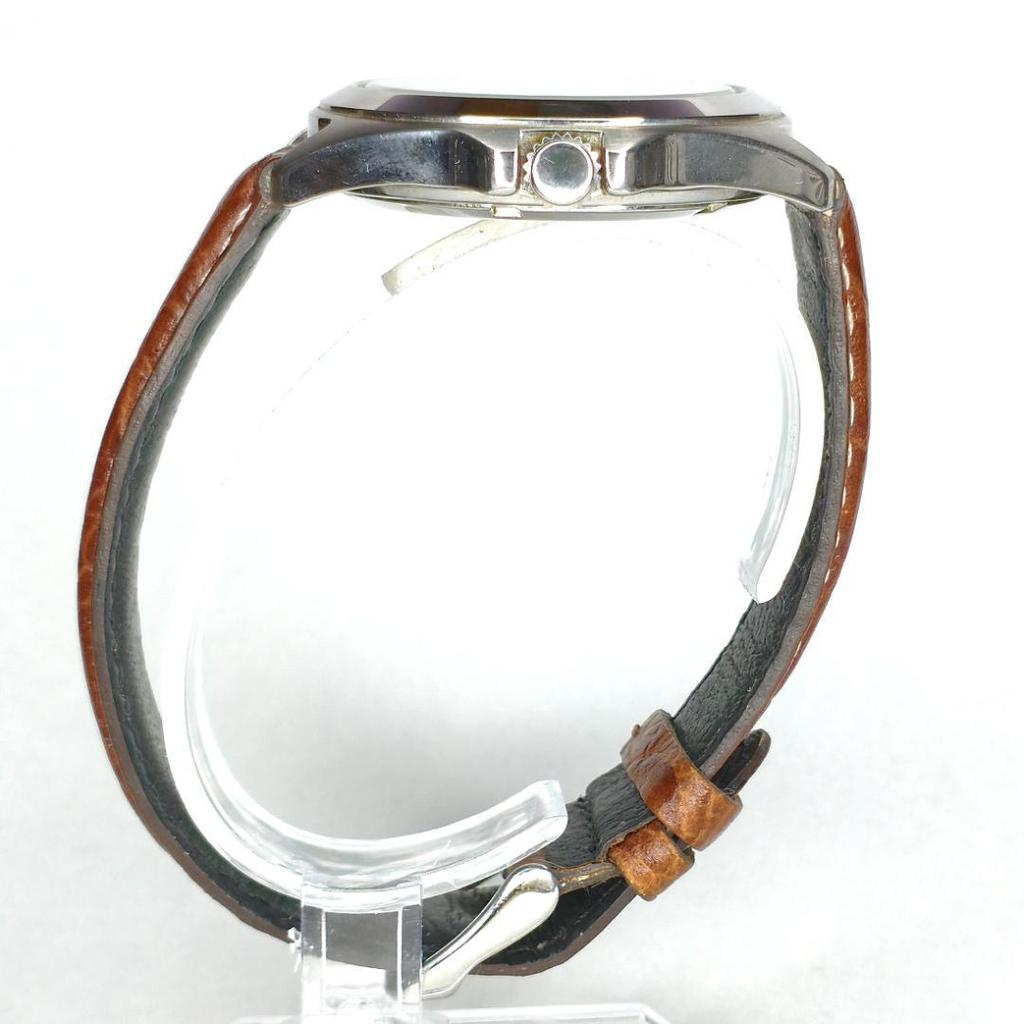 Used CASIO EDIFICE EF-120 Retro Working Condition Leather Strap Beautiful Item