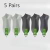 5 Pairs of Men's Summer Thin Pure Cotton Sweat Absorbing Deodorant Mesh Short Cotton Socksjavascript: