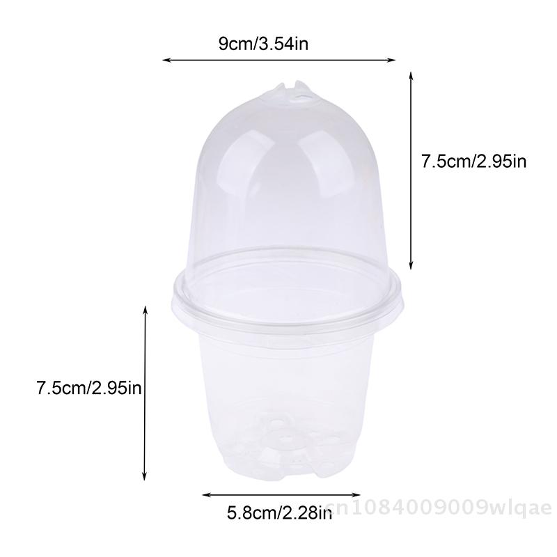 5Pcs Insulated Seed Starter Kit Clear Gallon Propagation Pot with Vented Lid -Humidity Dome for Seed Germination & Plant Cloning