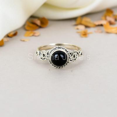 Black Onyx 925 Sterling Silver Gemstone Handmade Jewelry Ring For Women