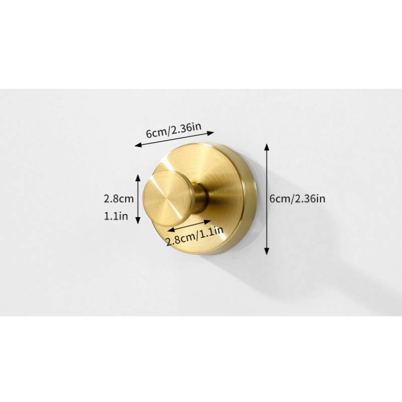 Modern Minimalist Stainless Steel Suction Cup Hook For Bathroom Wall Decor