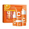 Set da Viaggio Illuminante alla Vitamina C Detergente Tonico Essenza Crema All-in-One