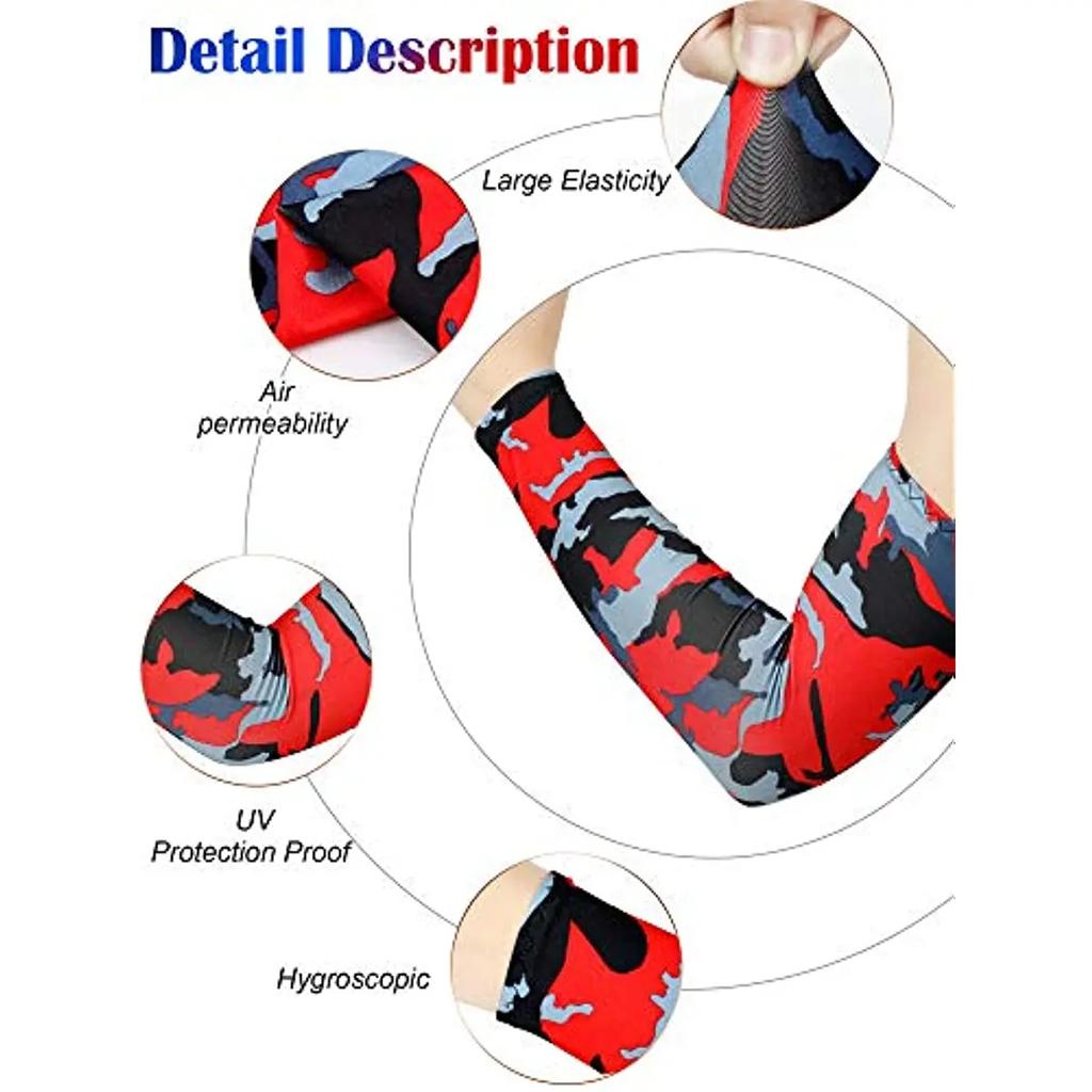 2Pcs Arm Sleeves Warmers Sports Sleeve Sun UV Protection Hand Cover Cooling Warmer Running Fishing Cycling