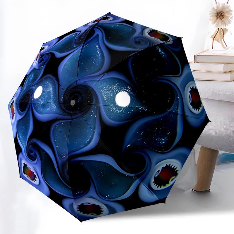 1pc Abstract Artwork Folding Umbrella, Durable, Suitable for Outdoor Activities or Rain, Suitable for Commuting yy251027133