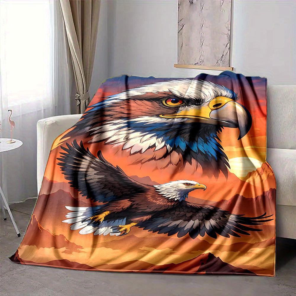 1pc Eagle, Wildlife Blanket Lightweight Blanket Throw Blanket For Sofa, Bed, Travel, Camping, Livingroom, Office, Couch, Chair yy251010098