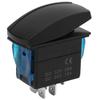 5Pin Waterproof Rocker Switch Toggle On Off Dual Pole Dual Throw LED Blue Backlit for 12?24V