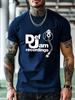 Casual Athletic T-shirt with DJ Def Jam Recordings Graphic