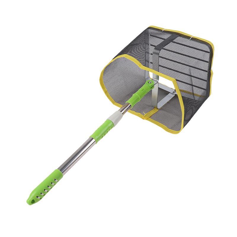 Portable 180 Degree Angle Adjustable Square Ping Pong Ball Picker Telescopic Stainless Steel Table Tennis Ball Catcher