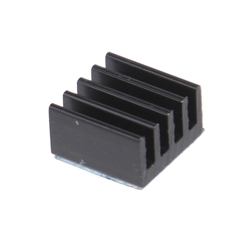 10Pcs  8.8X8.8X5Mm Black Aluminum Heatsink Cooling Radiator With Thermal Pad