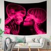 Pink Skeleton Xray Tapestry Skeleton Neon Light Unique Bedroom Music Party Room Fashion Living Room Decoration