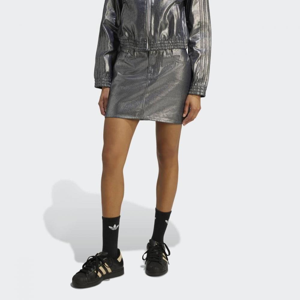 AdidaS Women S 3 StripeS Denim Skirt Mini Regular Fit  Kd2899 A28(XS)