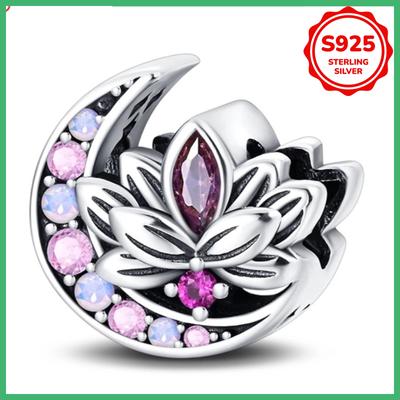Original 925 Silver Lotus Charm Beads for DIY Jewelry Making Bracelets Necklaces Perfect Birthday Gifts for Her