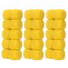 30PCS 16MM Blank Dice Set Plastic Rounded 6 Sided Dice Cubes For Game Party Fun DIY Sticker Math Teaching Yellow