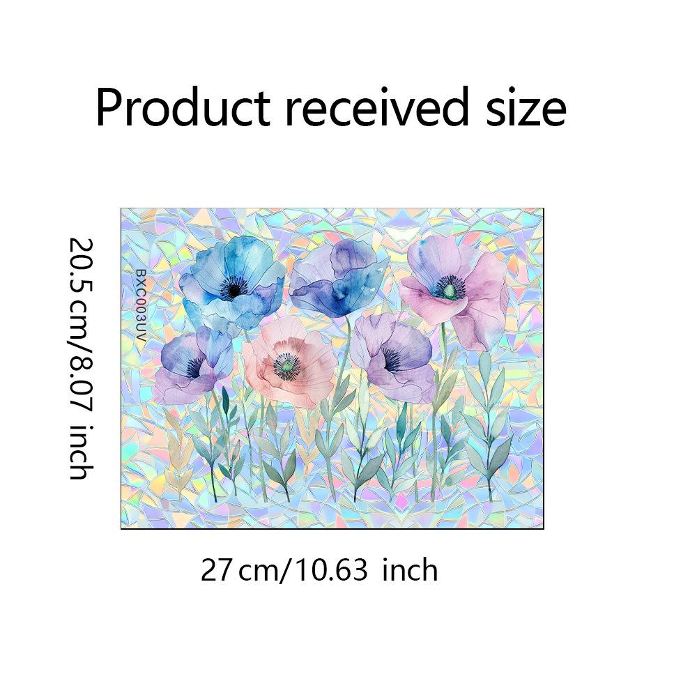 

Фиолетовый Цветок Лазерный Цвет Украшение и Декор Дома Наклейки на Стекло