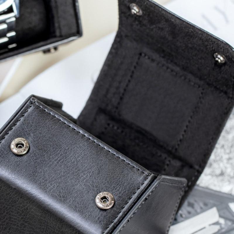 Elegant PU Leather Hexagon Watch Box Compact Design For Safe Jewelry