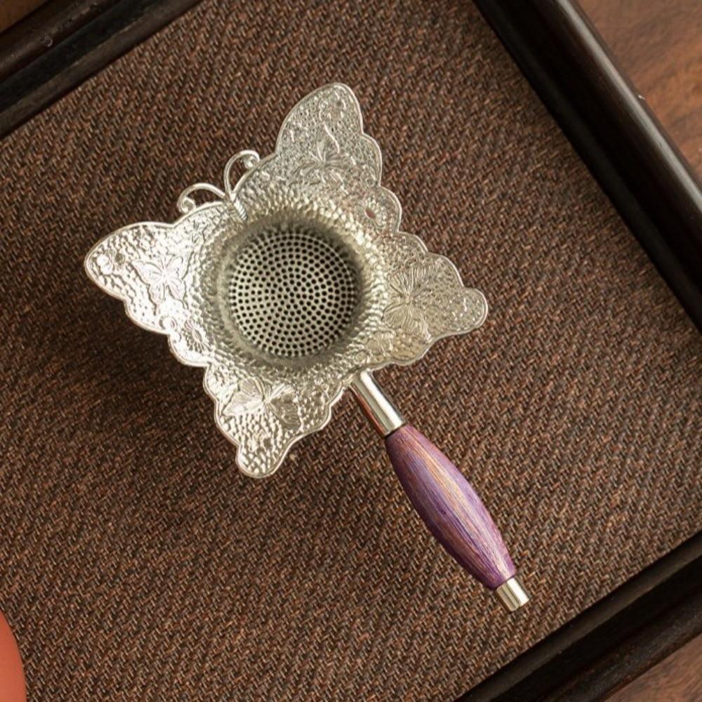 Mesh Filter Sieve Butterfly Tea Filter Vintage Zinc Zinc Alloy Tea Infuser Teaware Tea Strainer  Teas Lover