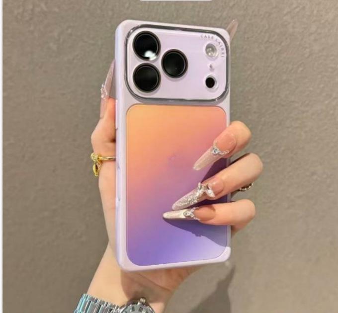 Gradient Color Block iPhone 17 Pro Max Case - Compatible with iPhone 16 Pro/15/14 Full Coverage