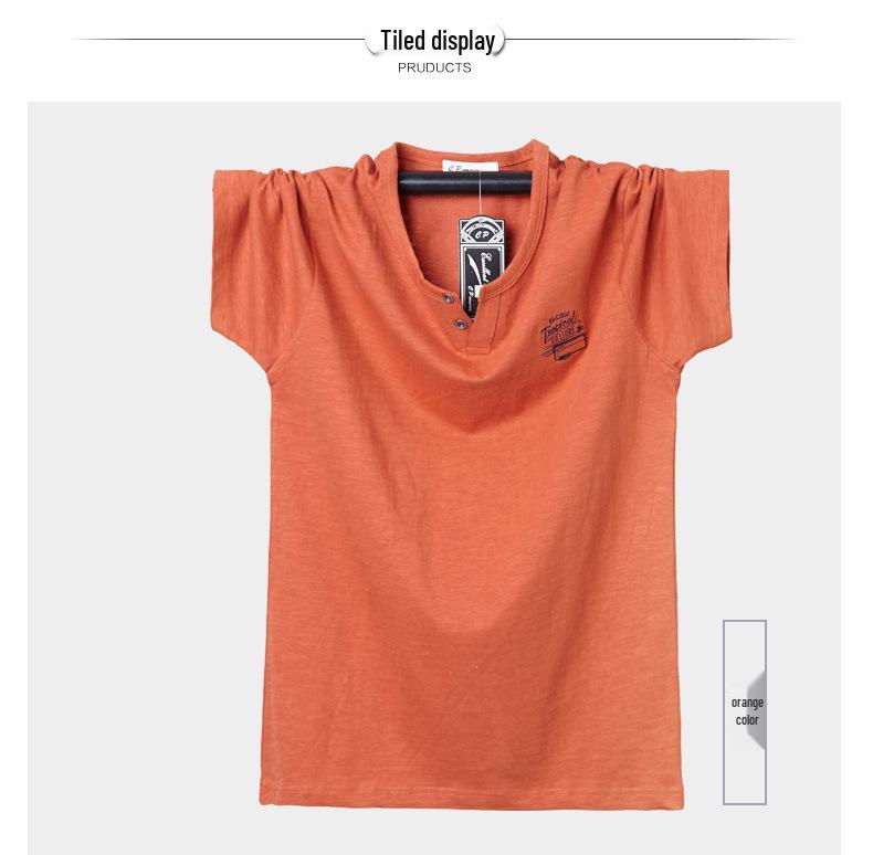 Men's Plus Size Korean Style Bamboo Knit Short Sleeve T-shirt