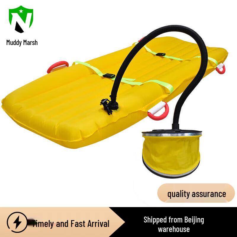 Foot-Pump Inflatable Amphibious Rescue Stretcher