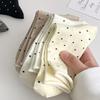 Polka-Dot-Baumwollsocken im koreanischen Stil für Damen – Atmungsaktiv, Weich, Wadenhoch, Umgeschlagener Rand, Lockere Passform – Perfekt für Frühling und Herbst