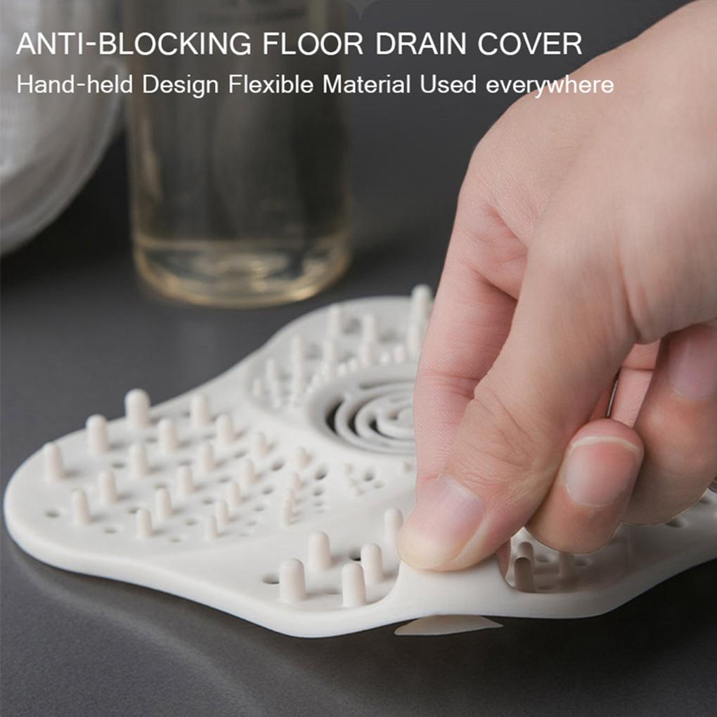 Pack of 2 Bedroom Hair Catcher Kitchen Sink Filter Bathtub Stopper Hotel Anti-clogging Drainage Strainer with Suction Cup
