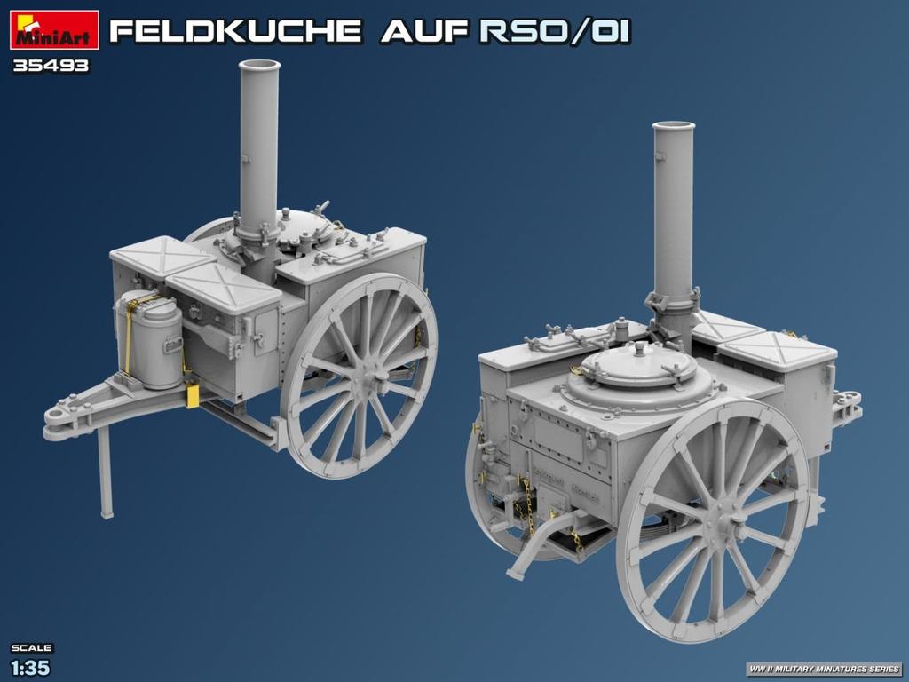 MiniArt Scale Field Cake Plastic Model Kit MA35493 1/35 RSO/01 (Military Vehicle)