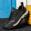 Genuine Leather Mens Casual Shoes Leisure Walk Sneakers Comfortable Male Hiking Shoes Non-Slip Outdoor Shoes Skateboard Footwear