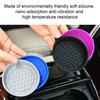 Dessous de verre rond en Silicone pour bouteille d'eau de voiture, 2 pièces, porte-gobelet de couleur unie, antidérapant, résistant à l'audition, tapis de tasse en Silicone, accessoires d'intérieur de voiture