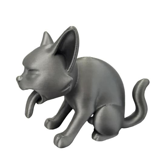 3D Printed Vomit Cat Figurine Plastic Kitten Statue Animal Sculpture