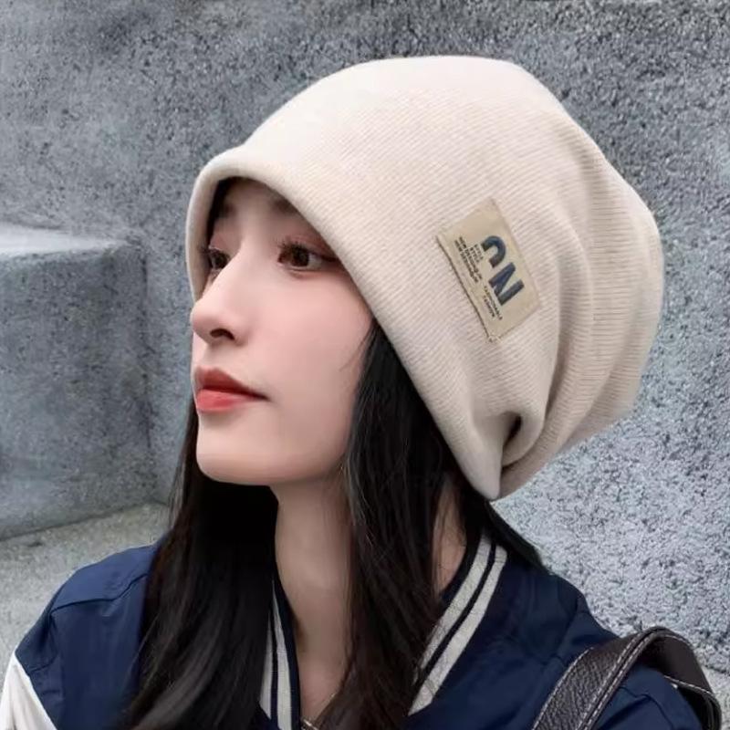 Women's autumn and winter hats, crimped warm knitted hats, ear protectors, cold-proof pullovers, and headcaps for men