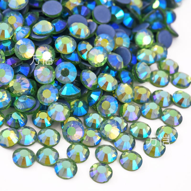 Imitation Austrian Diamond, Even Surface Hot Melt Adhesive Hot Diamond Ab Color Crystal Glass Diy Clothing Rhinestone Decoration