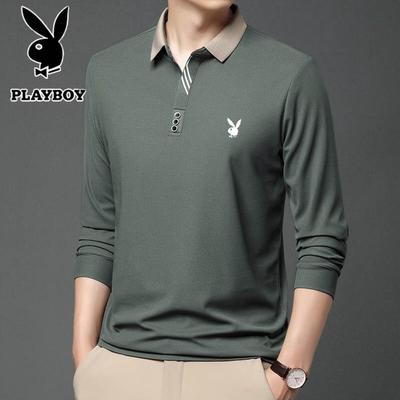 Herren Business Casual Langarm-Poloshirt