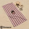 Blush & Tan Stripe Acorn Soft Portable Travel Towel Unisex Lightweight Microfiber Oversized Sand Free Quick Dry Beach Towel