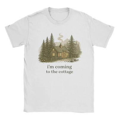 Im Coming To The Cottage Cozy Minimal TShirt Summer Pure Cotton TShirts for Men Women Casual T Shirt Short Sleeve Vintage Tops