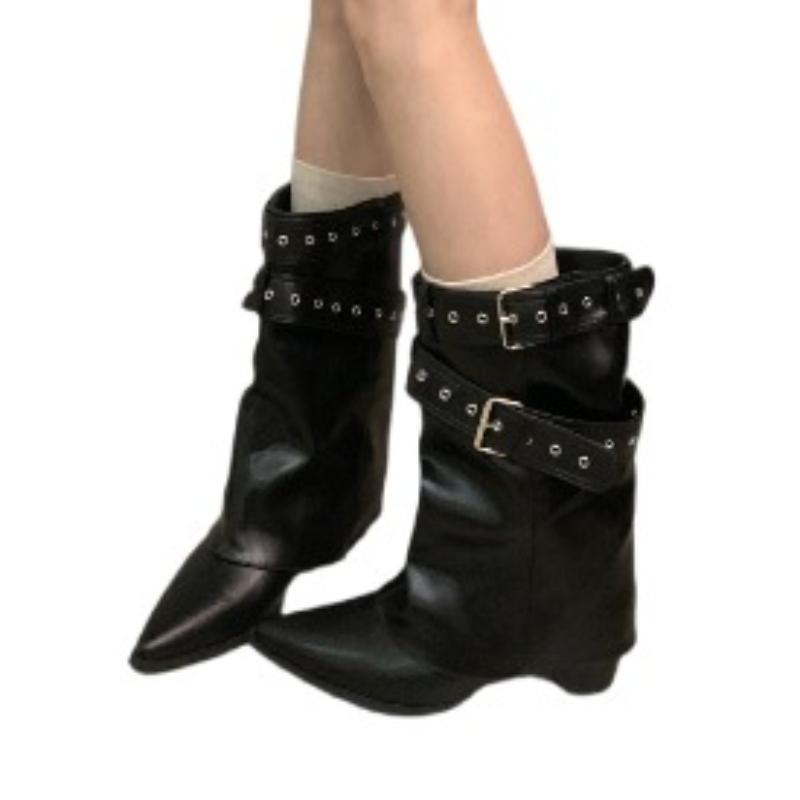 Fashion Designer 2025 New Women Ankle Boots Pointed Toe High Heels Shoes Fashion Sexy Dress Party Women Motorcycle Boots Mujer Pumps