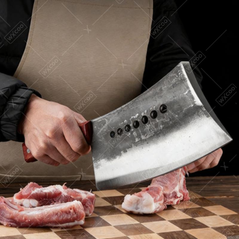 WXCOO Bone Cutting Knife Forged High Hardness Kitchen Knife Meat Cleaver Hand Butcher Knife Fruit Vegetable Cutter