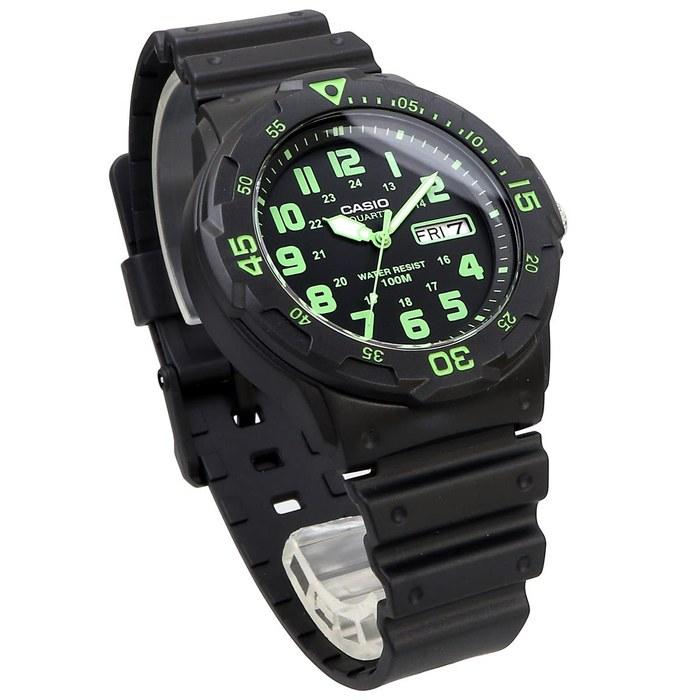 [Casio] Standard Quartz Watch MRW-200H-3BV Men's Black & Lime Green