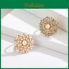 Simple And Fashionable Floral Scarf Buckle With Pearls And Rhinestones For Women