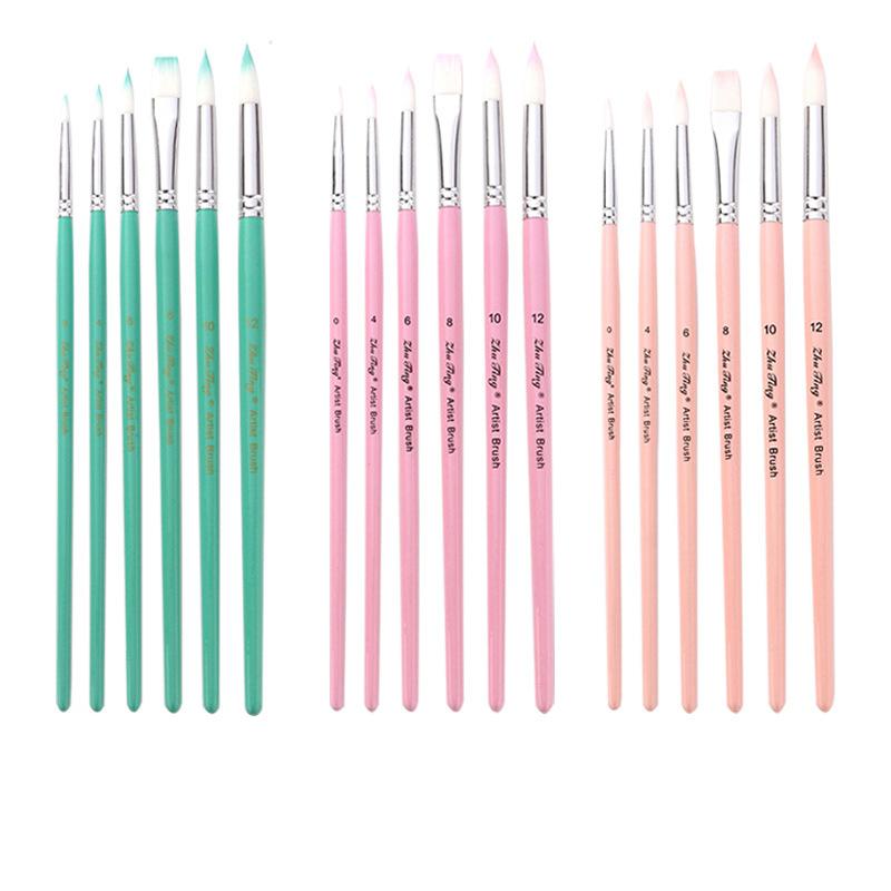 Professional Face Body Art Brush Nylon Artist Brush for Painting Acrylic Oil Watercolor Gouache