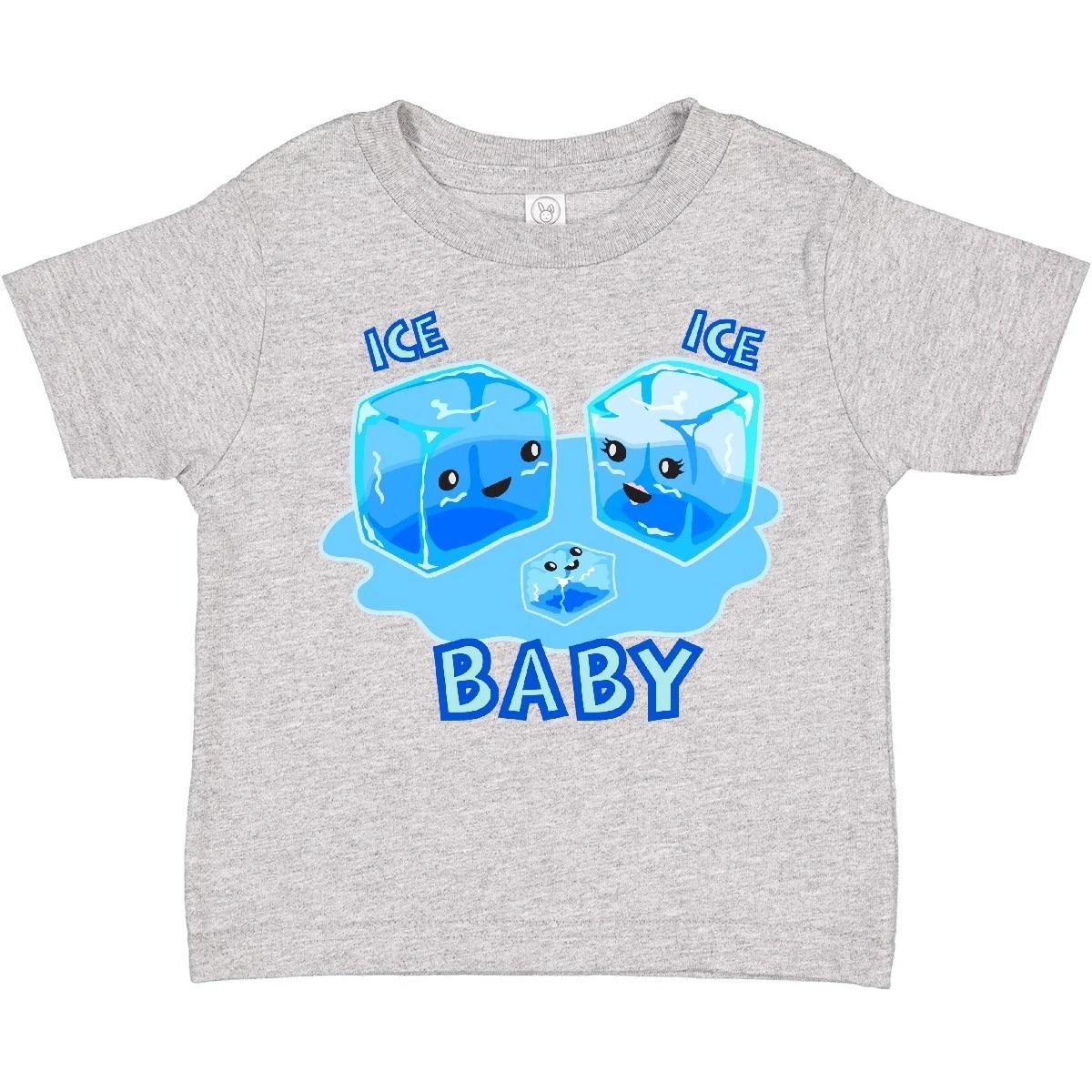 Inktastic Ice Ice Baby Toddler T-Shirt Funny Cool Melting Puddle Vanilla Child 120