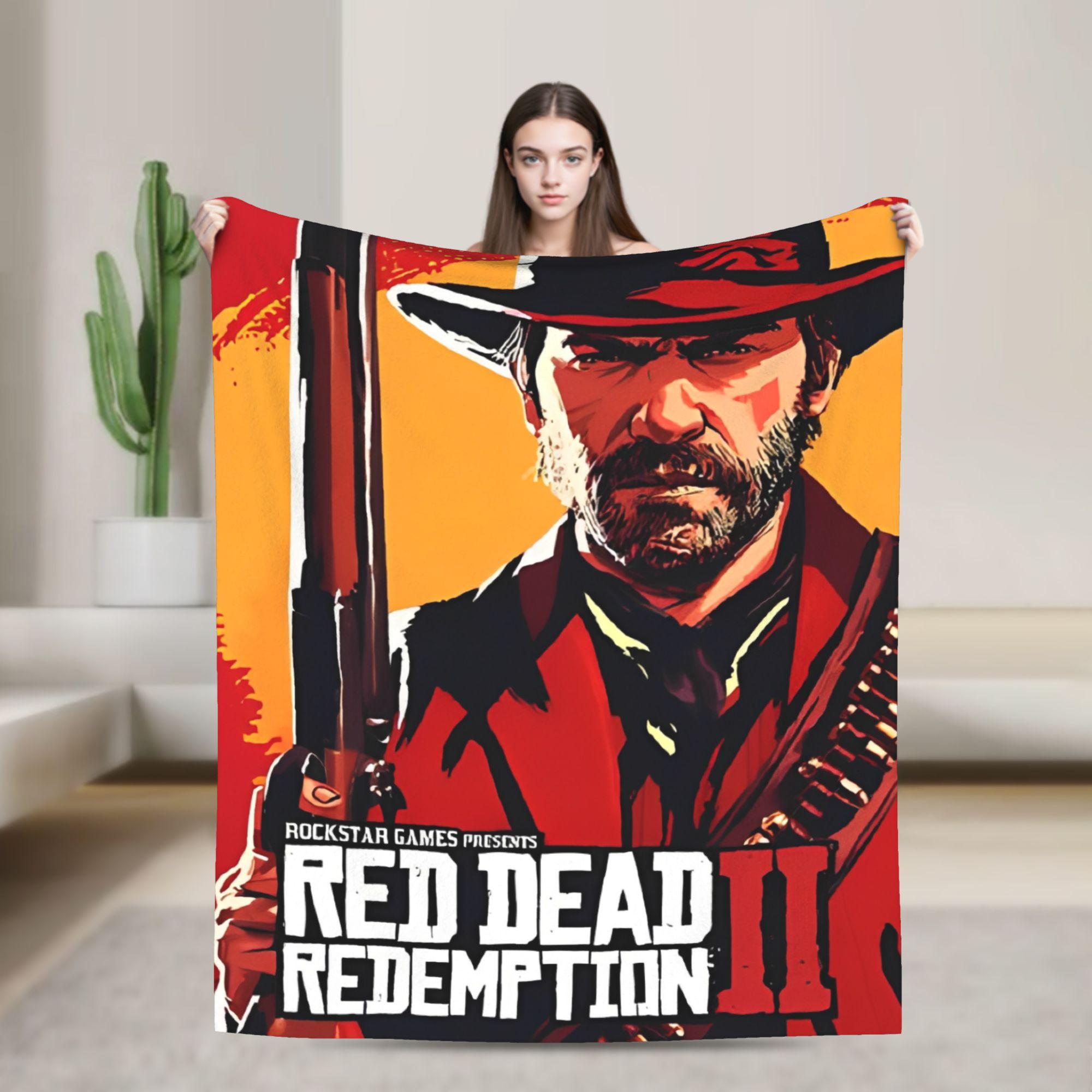 

Плед Подорожній Офісний Артур Морган Red Dead Redemption Плед-кидок Фланелевий Покривало Для Домашнього Декору Смішний Чохол на Диван-Ліжко 80x60in